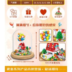 ZHEGAO 00991 non  NHÀ BÓNG bộ đồ chơi xếp lắp ráp ghép mô hình Creator BALLOON HOUSE Sáng Tạo 579 khối