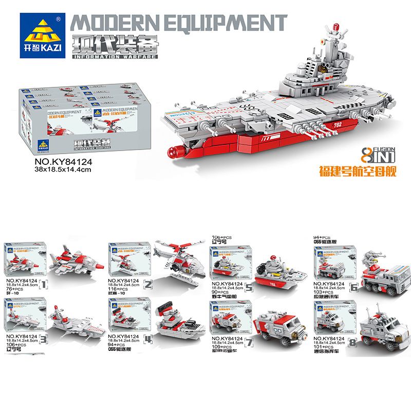 Kazi KY84124 84124 non  HÀNG KHÔNG MẪU HẠM PHÚC KIẾN bộ đồ chơi xếp lắp ráp ghép mô hình Military Army Quân Sự Bộ Đội 795 khối