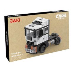 JAKI JK9061 9061 non  XE BÁN TẢI VOLVO bộ đồ chơi xếp lắp ráp ghép mô hình Racers TRUCK SET Đua Tốc Độ 171 khối