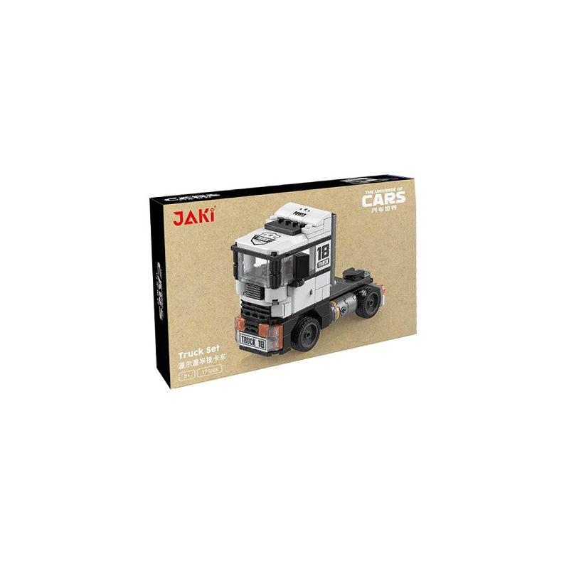 JAKI JK9061 9061 non  XE BÁN TẢI VOLVO bộ đồ chơi xếp lắp ráp ghép mô hình Racers TRUCK SET Đua Tốc Độ 171 khối