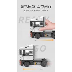 JAKI JK9061 9061 non  XE BÁN TẢI VOLVO bộ đồ chơi xếp lắp ráp ghép mô hình Racers TRUCK SET Đua Tốc Độ 171 khối