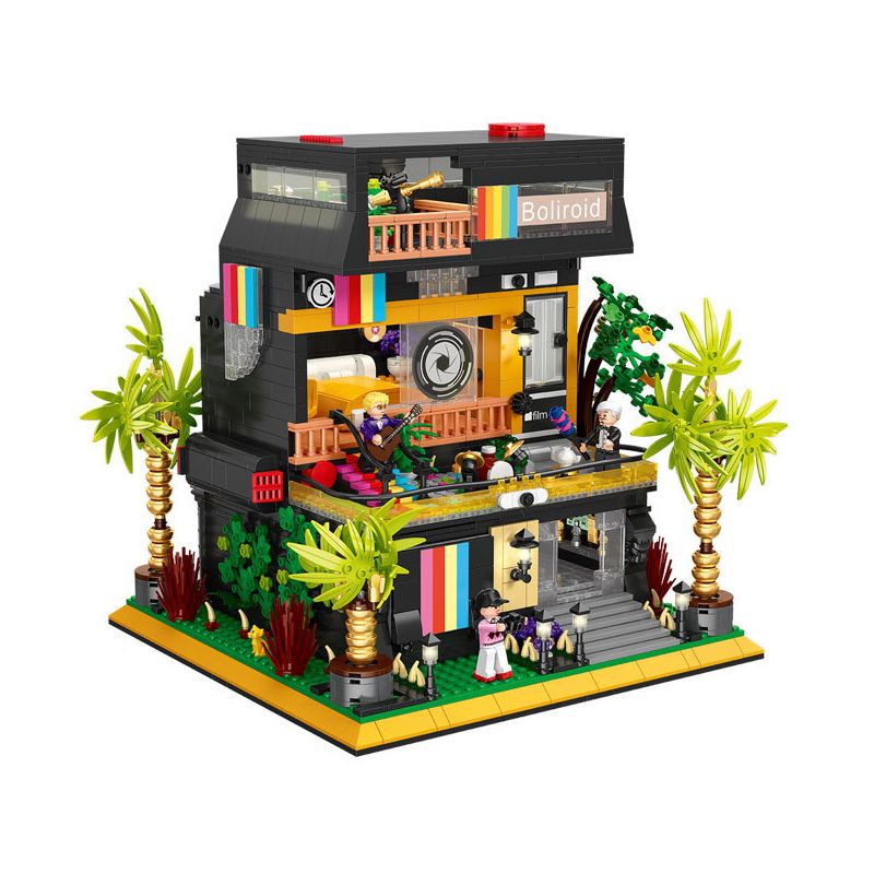 ZHEGAO DZ6019 6019 non  BIỆT THỰ NGÔI SAO ĐIỆN ẢNH bộ đồ chơi xếp lắp ráp ghép mô hình Modular Buildings MOVIE STAR VILLA Mô Hình Nhà Cửa 2044 khối