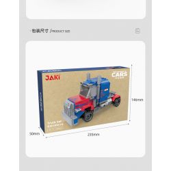 JAKI JK9061 9061 non  XE BÁN TẢI VOLVO bộ đồ chơi xếp lắp ráp ghép mô hình Racers TRUCK SET Đua Tốc Độ 171 khối