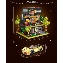 ZHEGAO DZ6019 6019 non  BIỆT THỰ NGÔI SAO ĐIỆN ẢNH bộ đồ chơi xếp lắp ráp ghép mô hình Modular Buildings MOVIE STAR VILLA Mô Hình Nhà Cửa 2044 khối