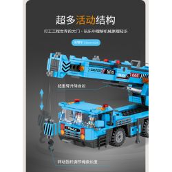 JAKI JK9281 9281 non  MÁY XÚC HẠNG NẶNG tỷ lệ 1:27 bộ đồ chơi xếp lắp ráp ghép mô hình HEAVY DUTY EXCAVATOR 536 khối