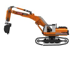 JAKI JK9281 9281 non  MÁY XÚC HẠNG NẶNG tỷ lệ 1:27 bộ đồ chơi xếp lắp ráp ghép mô hình HEAVY DUTY EXCAVATOR 536 khối