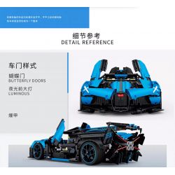 ITS 10088 non  BUGADI BOLIDE. bộ đồ chơi xếp lắp ráp ghép mô hình 1:8 BUGATTI BOLIDE Tỷ Lệ 1:8 3376 khối