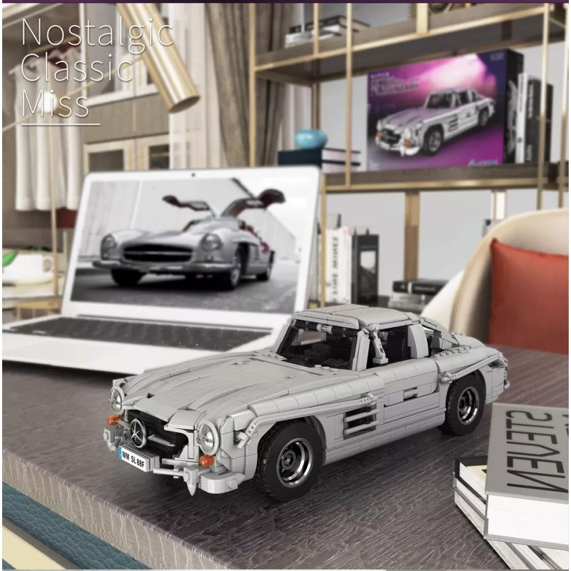 ITS 10002 REBRICKABLE MOC-59792 59792 MOC59792 non  MERCEDES-BENZ 300SL tỷ lệ 1:12.5 bộ đồ chơi xếp lắp ráp ghép mô hình Creator Expert MERCEDES-BENZ 300SL "GULLWING" COUPÉ (1955) Chuyên Gia Sáng Tạo 1452 khối