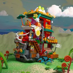 ZHEGAO DZ6134 6134 non  CỬA HÀNG BĂNG bộ đồ chơi xếp lắp ráp ghép mô hình Creator ICED DRINK SHOP Sáng Tạo 1420 khối