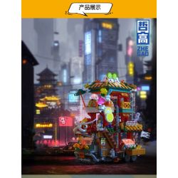 ZHEGAO DZ6134 6134 non  CỬA HÀNG BĂNG bộ đồ chơi xếp lắp ráp ghép mô hình Creator ICED DRINK SHOP Sáng Tạo 1420 khối