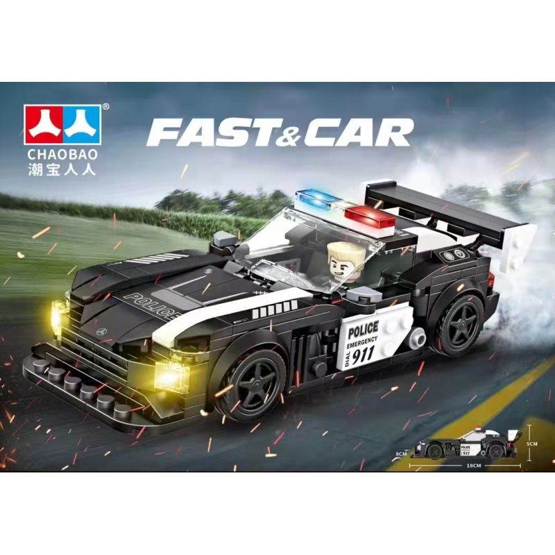 CHAOBAO RENREN 7345 non  NHANH & XE HƠI MERCEDES-BENZ GT3 bộ đồ chơi xếp lắp ráp ghép mô hình 368 khối