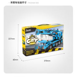 JAKI JK9280 9280 non  CẦN CẨU HẠNG NẶNG tỷ lệ 1:27 bộ đồ chơi xếp lắp ráp ghép mô hình HEAVY DUTY CRANE TRUCK 519 khối