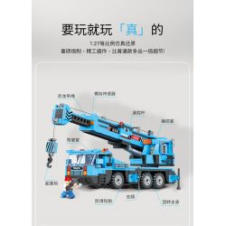 JAKI JK9280 9280 non  CẦN CẨU HẠNG NẶNG tỷ lệ 1:27 bộ đồ chơi xếp lắp ráp ghép mô hình HEAVY DUTY CRANE TRUCK 519 khối