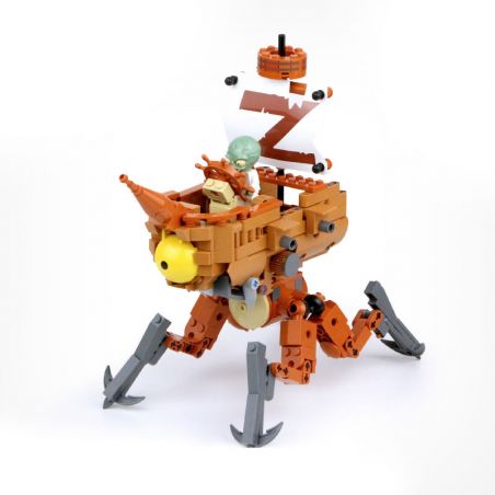 GUDI 60008 non  XE BAY bộ đồ chơi xếp lắp ráp ghép mô hình Plants Vs Zombies Hoa Quả Nổi Giận 552 khối