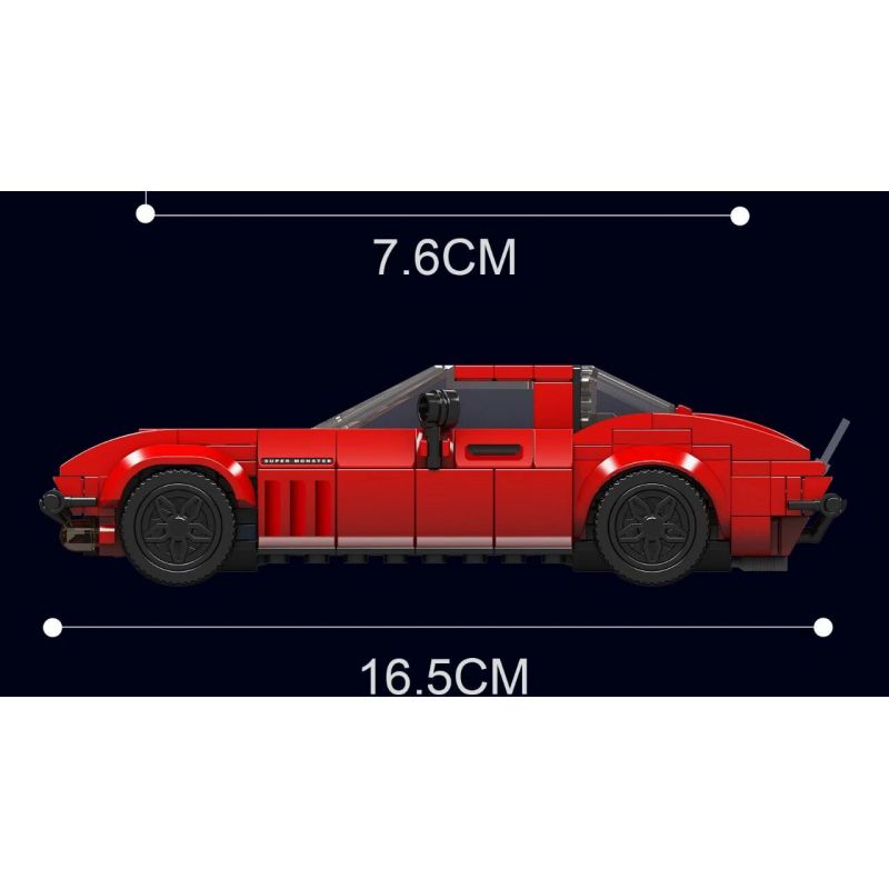 MouldKing 27034 Mould King 27034 non  TÀU HỘ TỐNG bộ đồ chơi xếp lắp ráp ghép mô hình Speed Champions Racing Cars CORVETE Đua Xe Công Thức 332 khối