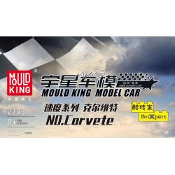 MouldKing 27034 Mould King 27034 non  TÀU HỘ TỐNG bộ đồ chơi xếp lắp ráp ghép mô hình Speed Champions Racing Cars CORVETE Đua Xe Công Thức 332 khối