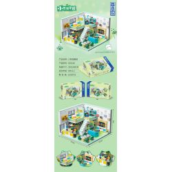 ZHEGAO DZ6106 6106 non  BEAR COZY HOUSE LOFT CĂN HỘ DUPLEX bộ đồ chơi xếp lắp ráp ghép mô hình 1035 khối