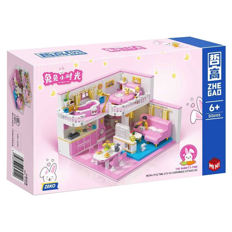 ZHEGAO DZ6103 6103 non Lego CĂN HỘ DUPLEX ÁP MÁI TUTU XIAOGUANG bộ đồ chơi xếp lắp ráp ghép mô hình 1096 khối