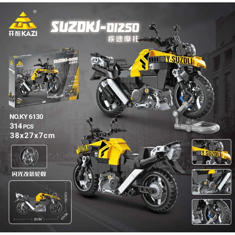 Kazi KY6130 6130 non  XE MÁY NHANH SUZDKJ-DJ250 bộ đồ chơi xếp lắp ráp ghép mô hình Creator Sáng Tạo 314 khối