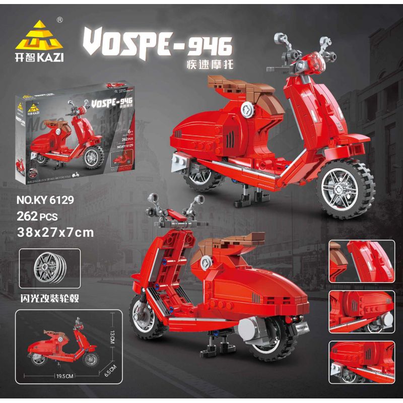 Kazi KY6129 6129 non  XE ĐẠP TỐC ĐỘ VOSPE-946 bộ đồ chơi xếp lắp ráp ghép mô hình Creator Sáng Tạo 262 khối