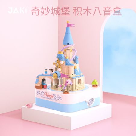 JAKI JK1615 1615 non  HỘP NHẠC LÂU ĐÀI KỲ DIỆU bộ đồ chơi xếp lắp ráp ghép mô hình Creator DIY MUSIC BOX Sáng Tạo 380 khối
