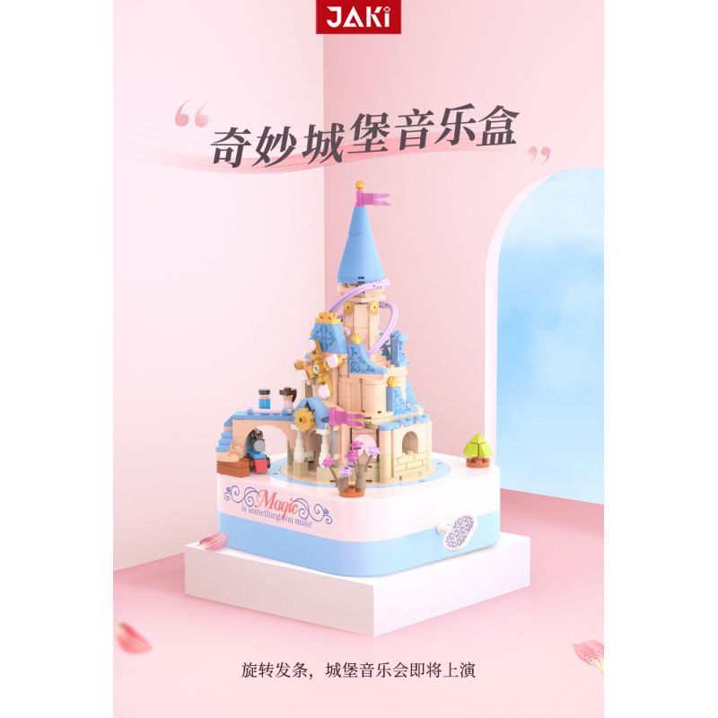 JAKI JK1615 1615 non  HỘP NHẠC LÂU ĐÀI KỲ DIỆU bộ đồ chơi xếp lắp ráp ghép mô hình Creator DIY MUSIC BOX Sáng Tạo 380 khối