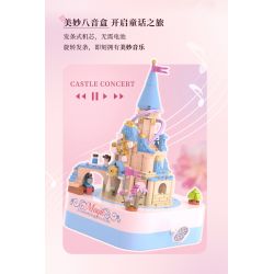 JAKI JK1615 1615 non  HỘP NHẠC LÂU ĐÀI KỲ DIỆU bộ đồ chơi xếp lắp ráp ghép mô hình Creator DIY MUSIC BOX Sáng Tạo 380 khối