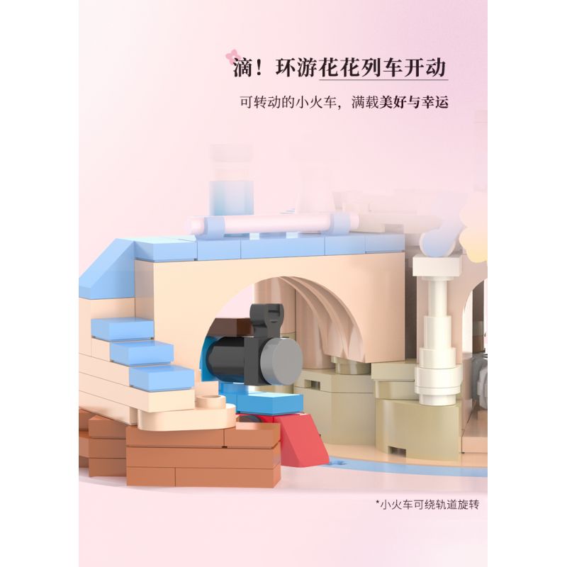 JAKI JK1615 1615 non  HỘP NHẠC LÂU ĐÀI KỲ DIỆU bộ đồ chơi xếp lắp ráp ghép mô hình Creator DIY MUSIC BOX Sáng Tạo 380 khối