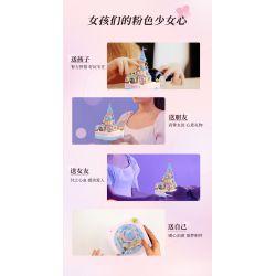 JAKI JK1615 1615 non  HỘP NHẠC LÂU ĐÀI KỲ DIỆU bộ đồ chơi xếp lắp ráp ghép mô hình Creator DIY MUSIC BOX Sáng Tạo 380 khối