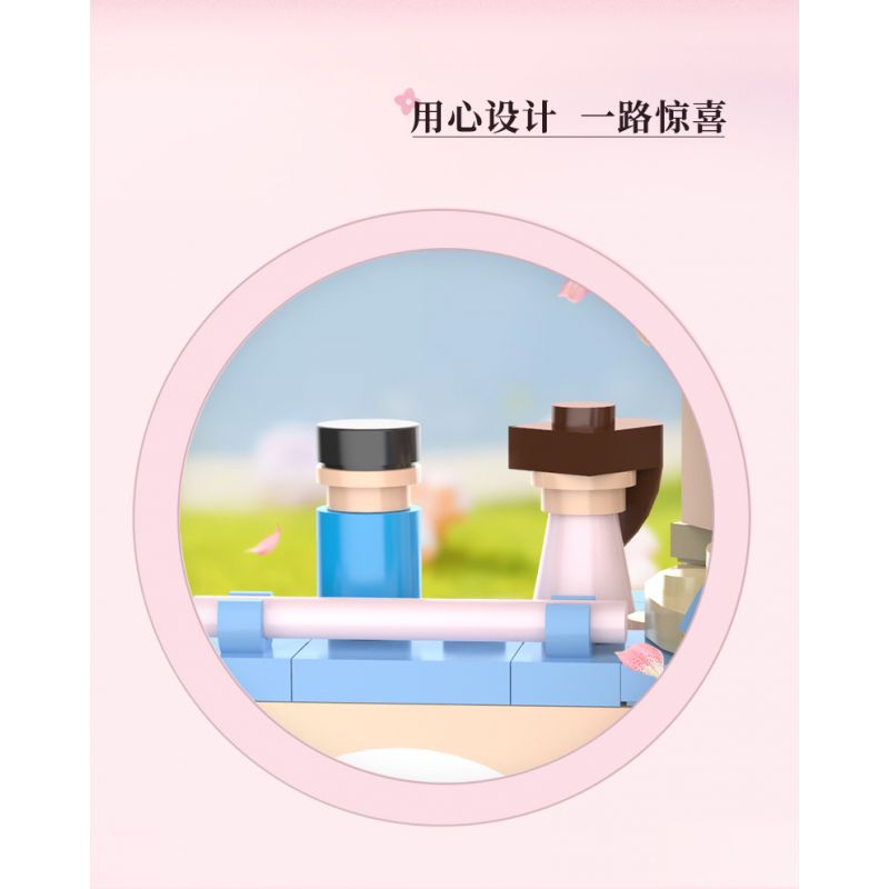 JAKI JK1615 1615 non  HỘP NHẠC LÂU ĐÀI KỲ DIỆU bộ đồ chơi xếp lắp ráp ghép mô hình Creator DIY MUSIC BOX Sáng Tạo 380 khối