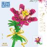 ZHEGAO QL2343A 2343A QL2343B 2343B QL2343C 2343C non  COLUMBINE 3 MÀU bộ đồ chơi xếp lắp ráp ghép mô hình Flowers Hoa 72 khối