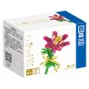ZHEGAO QL2343A 2343A QL2343B 2343B QL2343C 2343C non  COLUMBINE 3 MÀU bộ đồ chơi xếp lắp ráp ghép mô hình Flowers Hoa 72 khối