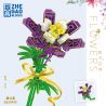 ZHEGAO QL2343A 2343A QL2343B 2343B QL2343C 2343C non  COLUMBINE 3 MÀU bộ đồ chơi xếp lắp ráp ghép mô hình Flowers Hoa 72 khối