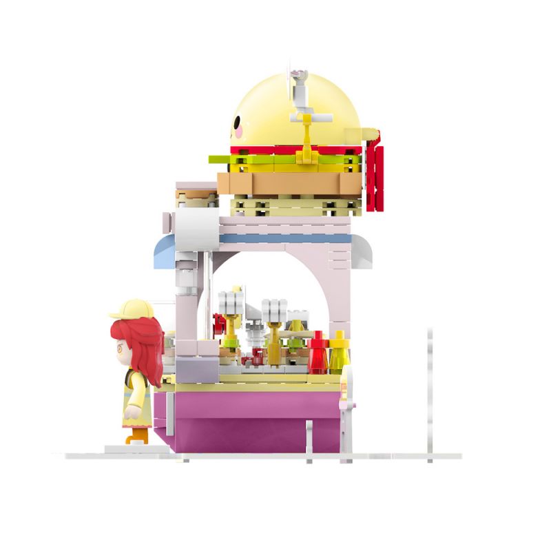 JAKI JK2122 2122 JK2123 2123 JK2125 2125 JK2126 2126 JK2127 2127 JK2128 2128 JK2129 2129 JK2121 2121 non  CẢNH ĐƯỜNG PHỐ ĐẦY NẮNG 8 LOẠI CỬA HÀNG BÁNH NGỌT QUÁN CÀ PHÊ ???C QUẾ KẸO HAMBURGER NƯỚC TRÁI CÂY MÌ GÀ RÁN bộ đồ chơi xếp lắp ráp ghép mô hình 328 khối