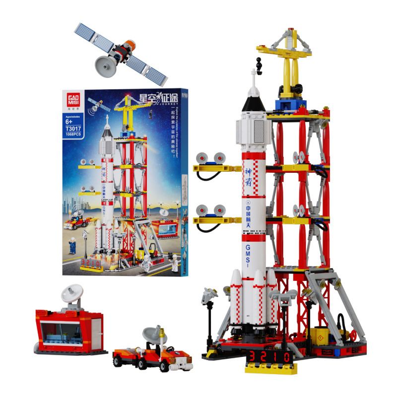 GAOMISI T3017 3017 non Lego HÀNH TRÌNH ĐẦY SAO bộ đồ chơi xếp lắp ráp ghép mô hình Space STARS JOURNEY Thám Hiểm Không Gian 1068 khối