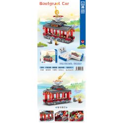 LIN07 01004 non  XE CHÁO THUYỀN bộ đồ chơi xếp lắp ráp ghép mô hình City BOATGRUEL CART Thành Phố 1198 khối