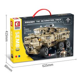 SEMBO 109001 non  NGƯỜI VẬN CHUYỂN LỒNG LINH HỒN bộ đồ chơi xếp lắp ráp ghép mô hình Computer Games THE INCARNATION TRUCK Trò Chơi 1239 khối