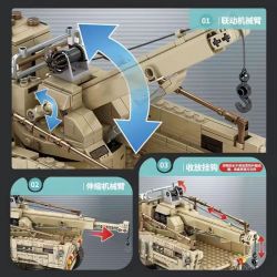 SEMBO 109001 non  NGƯỜI VẬN CHUYỂN LỒNG LINH HỒN bộ đồ chơi xếp lắp ráp ghép mô hình Computer Games THE INCARNATION TRUCK Trò Chơi 1239 khối