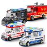 XIANG JUN XJ-7985 7985 XJ7985 non  THÀNH PHỐ KÉO LẠI XE bộ đồ chơi xếp lắp ráp ghép mô hình City CITY SERVICE EMERGENCY UNIT 556 khối