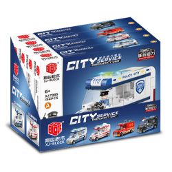 XIANG JUN XJ-7985 7985 XJ7985 non  THÀNH PHỐ KÉO LẠI XE bộ đồ chơi xếp lắp ráp ghép mô hình City CITY SERVICE EMERGENCY UNIT 556 khối