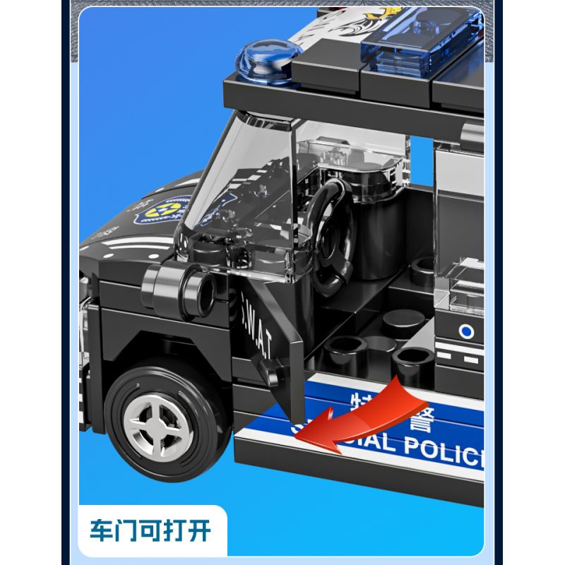 XIANG JUN XJ-7985 7985 XJ7985 non  THÀNH PHỐ KÉO LẠI XE bộ đồ chơi xếp lắp ráp ghép mô hình City CITY SERVICE EMERGENCY UNIT 556 khối