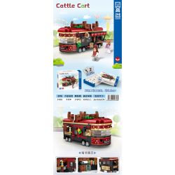 LIN07 01003 non  GIỎ NỘI TẠNG bộ đồ chơi xếp lắp ráp ghép mô hình City CATTLE CART Thành Phố 573 khối