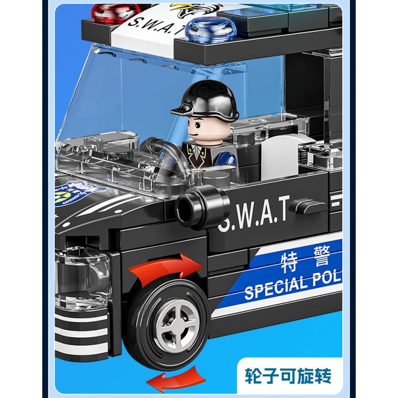 XIANG JUN XJ-7985 7985 XJ7985 non  THÀNH PHỐ KÉO LẠI XE bộ đồ chơi xếp lắp ráp ghép mô hình City CITY SERVICE EMERGENCY UNIT 556 khối