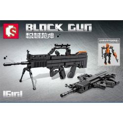 SEMBO 702030 non  TAY SÚNG 16 PHONG CÁCH bộ đồ chơi xếp lắp ráp ghép mô hình Gun BLOCK GUN 498 khối