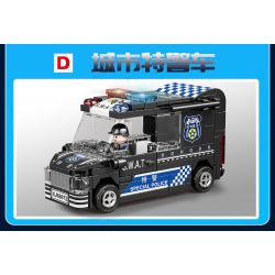 XIANG JUN XJ-7985 7985 XJ7985 non  THÀNH PHỐ KÉO LẠI XE bộ đồ chơi xếp lắp ráp ghép mô hình City CITY SERVICE EMERGENCY UNIT 556 khối