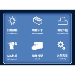 XIANG JUN XJ-7985 7985 XJ7985 non  THÀNH PHỐ KÉO LẠI XE bộ đồ chơi xếp lắp ráp ghép mô hình City CITY SERVICE EMERGENCY UNIT 556 khối