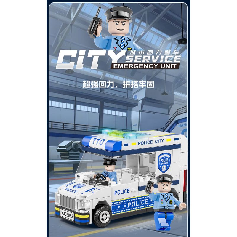 XIANG JUN XJ-7985 7985 XJ7985 non  THÀNH PHỐ KÉO LẠI XE bộ đồ chơi xếp lắp ráp ghép mô hình City CITY SERVICE EMERGENCY UNIT 556 khối