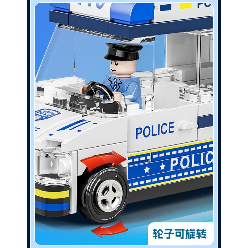 XIANG JUN XJ-7985 7985 XJ7985 non  THÀNH PHỐ KÉO LẠI XE bộ đồ chơi xếp lắp ráp ghép mô hình City CITY SERVICE EMERGENCY UNIT 556 khối