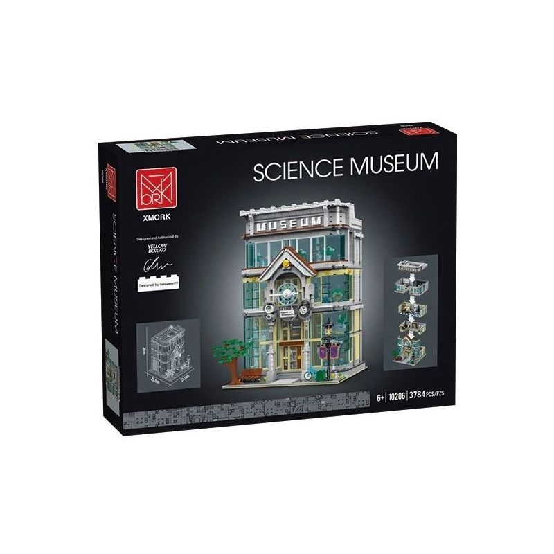 MorkModel 10206 Mork Model 10206 non  BẢO TÀNG KHOA HỌC bộ đồ chơi xếp lắp ráp ghép mô hình Modular Buildings SCIENCE MUSEUM Mô Hình Nhà Cửa 3794 khối