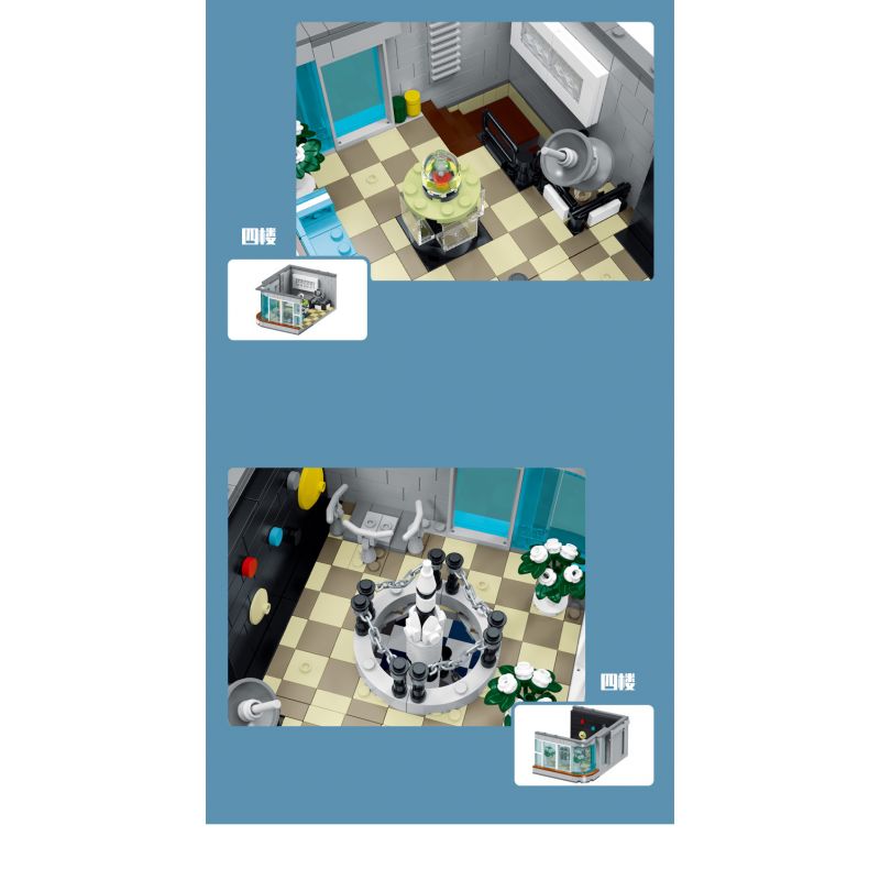 MorkModel 10206 Mork Model 10206 non  BẢO TÀNG KHOA HỌC bộ đồ chơi xếp lắp ráp ghép mô hình Modular Buildings SCIENCE MUSEUM Mô Hình Nhà Cửa 3794 khối